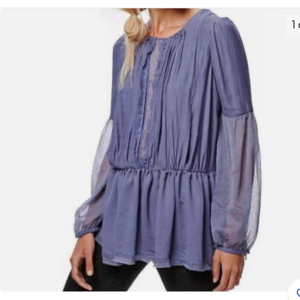 Free People Woman’s Boho Chic Long Sleeve Soul‎ Serene Blouse